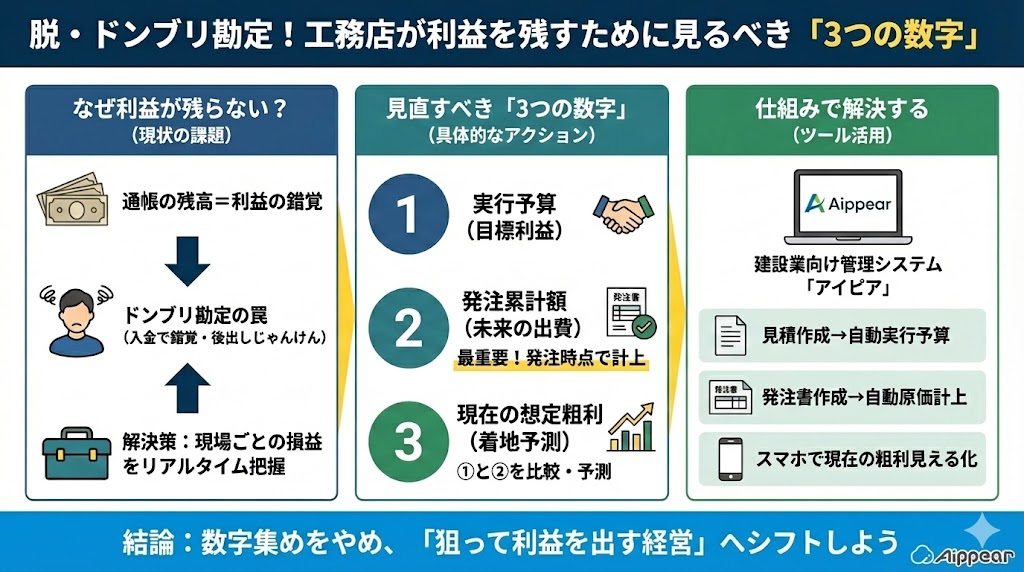 「忙しいのに利益が残らない…」工務店が最初に見直すべき3つの数字と、脱・ドンブリ勘定のコツ_概要説明